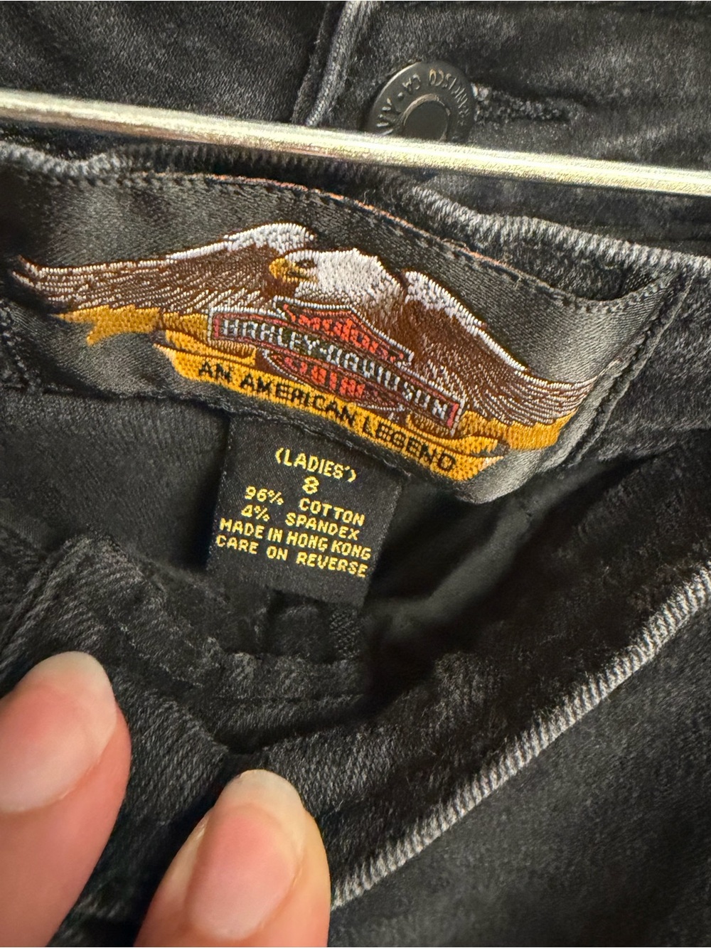Vintage Harley Davidson Women’s Black High Rise Jeans Size 8 Stretch Y2K